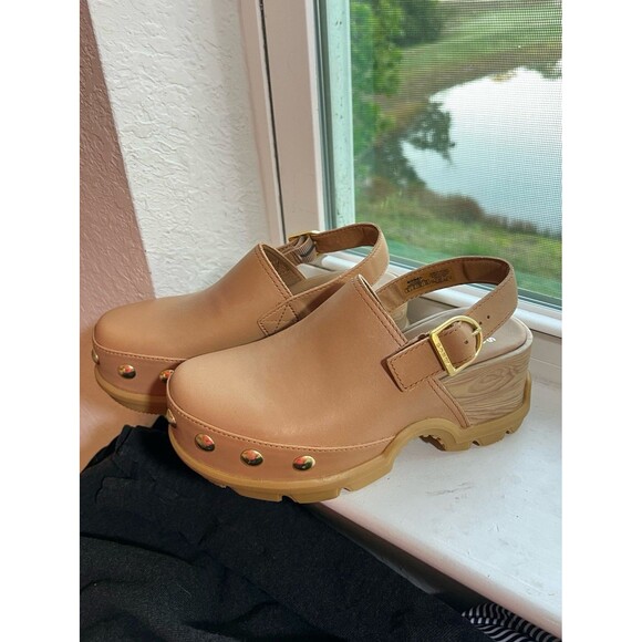 Sorel Roam’n Clog RVT Women’s Shoes NWOB in Tawny Tan and Wood Color Size 6 - Picture 3 of 12